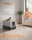 Hidden Cat Litter Box – Wood – Beige – Spacious Design with Slide-Out Tray and Hood