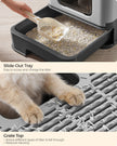 Hidden Cat Litter Box – Wood – Beige – Spacious Design with Slide-Out Tray and Hood