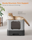Hidden Cat Litter Box – Wood – Beige – Spacious Design with Slide-Out Tray and Hood