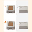 Covered Cat Litter Box – Plastic – Hidden – Spacious Design with Slide-Out Tray and Accessories