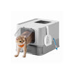 Cat Litter Box – Wood – Dark Brown – Hidden Design with Slide-Out Tray and Accessories