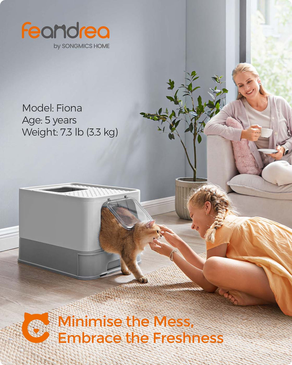 Cat Litter Box – Wood – Dark Brown – Hidden Design with Slide-Out Tray and Accessories