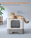 Cat Litter Box – Wood – Dark Brown – Hidden Design with Slide-Out Tray and Accessories