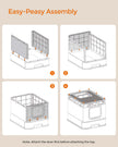 Hidden Cat Litter Box – Plastic – Neutral Color – Spacious Design with Slide-Out Tray and Lid