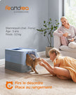 Hidden Cat Litter Box – MDF – Pale Blue and Grey – Spacious with Slide-Out Tray and Hood