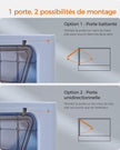 Hidden Cat Litter Box – MDF – Pale Blue and Grey – Spacious with Slide-Out Tray and Hood