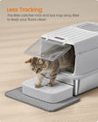 Stainless Steel Cat Litter Box - 60L - Stainless Steel - Flip Lid - 2 Doors