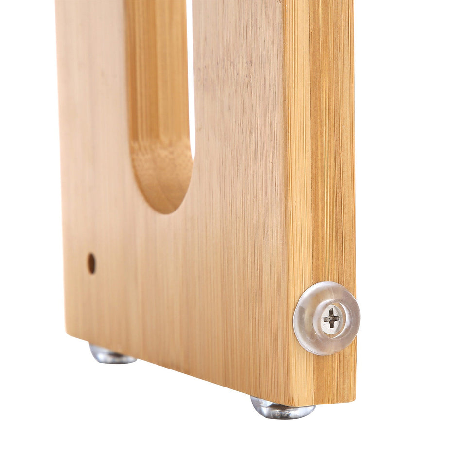Elevated Dog Food Stand – Bamboo – Natural – Adjustable with 2 Raised Bowls
