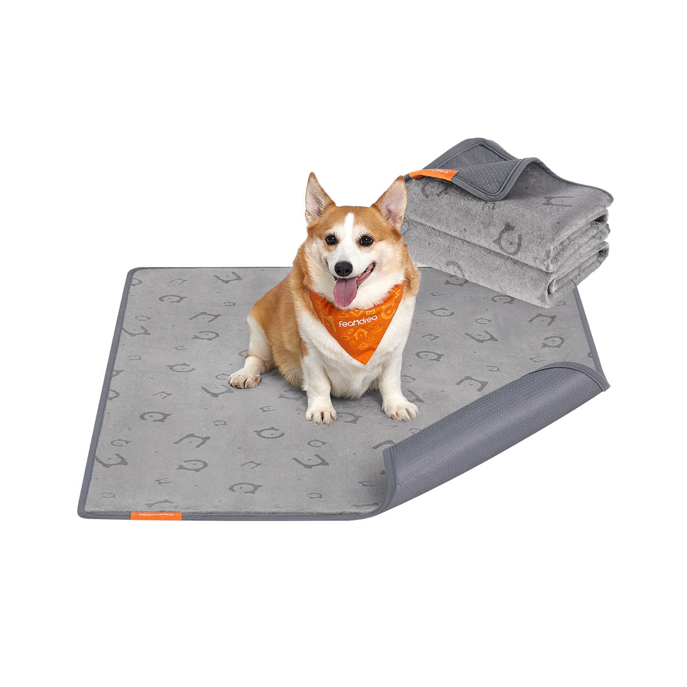 Reusable Dog Training Pads – Washable – Dove Grey – Waterproof, Super Absorbent, Non-Slip, Leakproof – 2 Pack, 122 x 91 cm