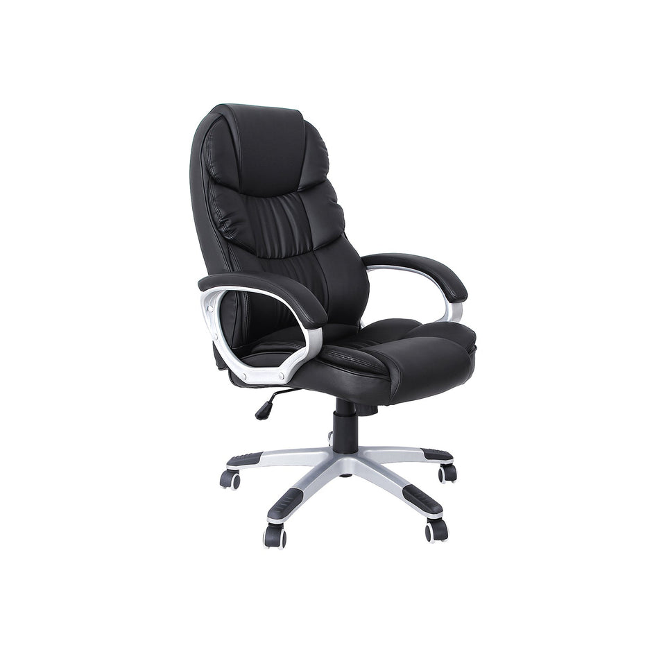 Executive Swivel Chair – PU Leather – Black – High Back with Tilt Function