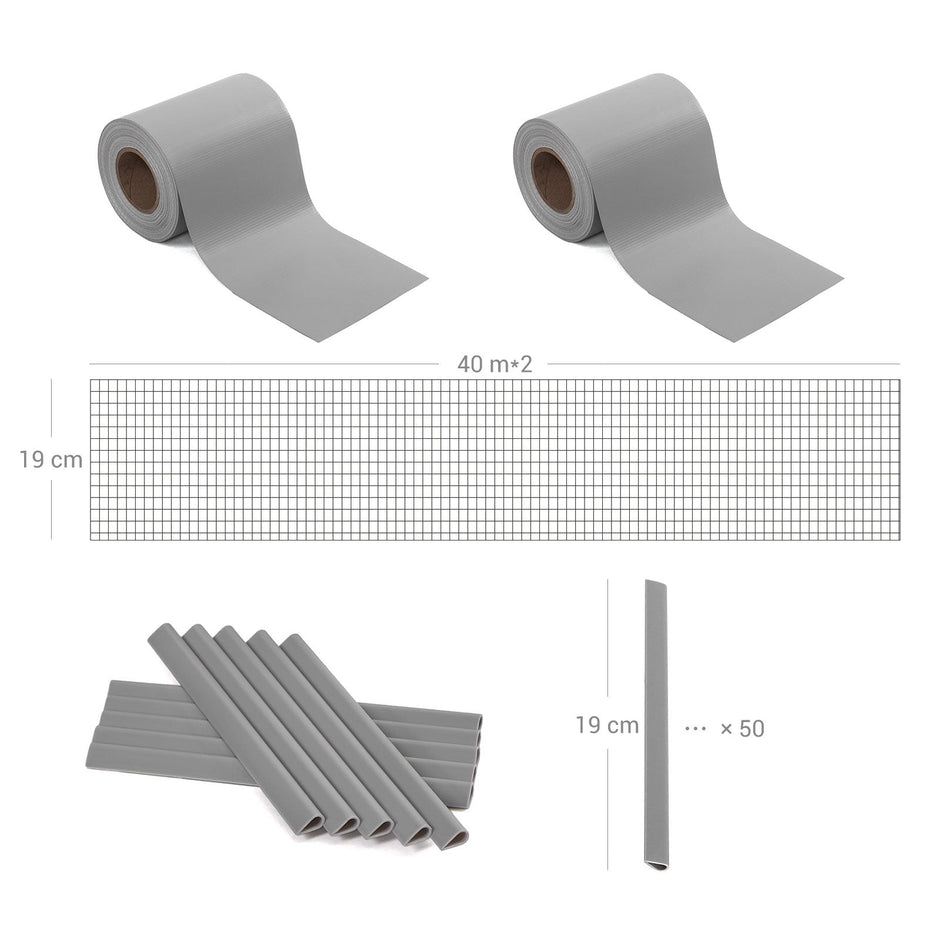PVC Privacy Screen – Opaque – Green – UV Resistant Garden Fence Cover with Mounting Clips