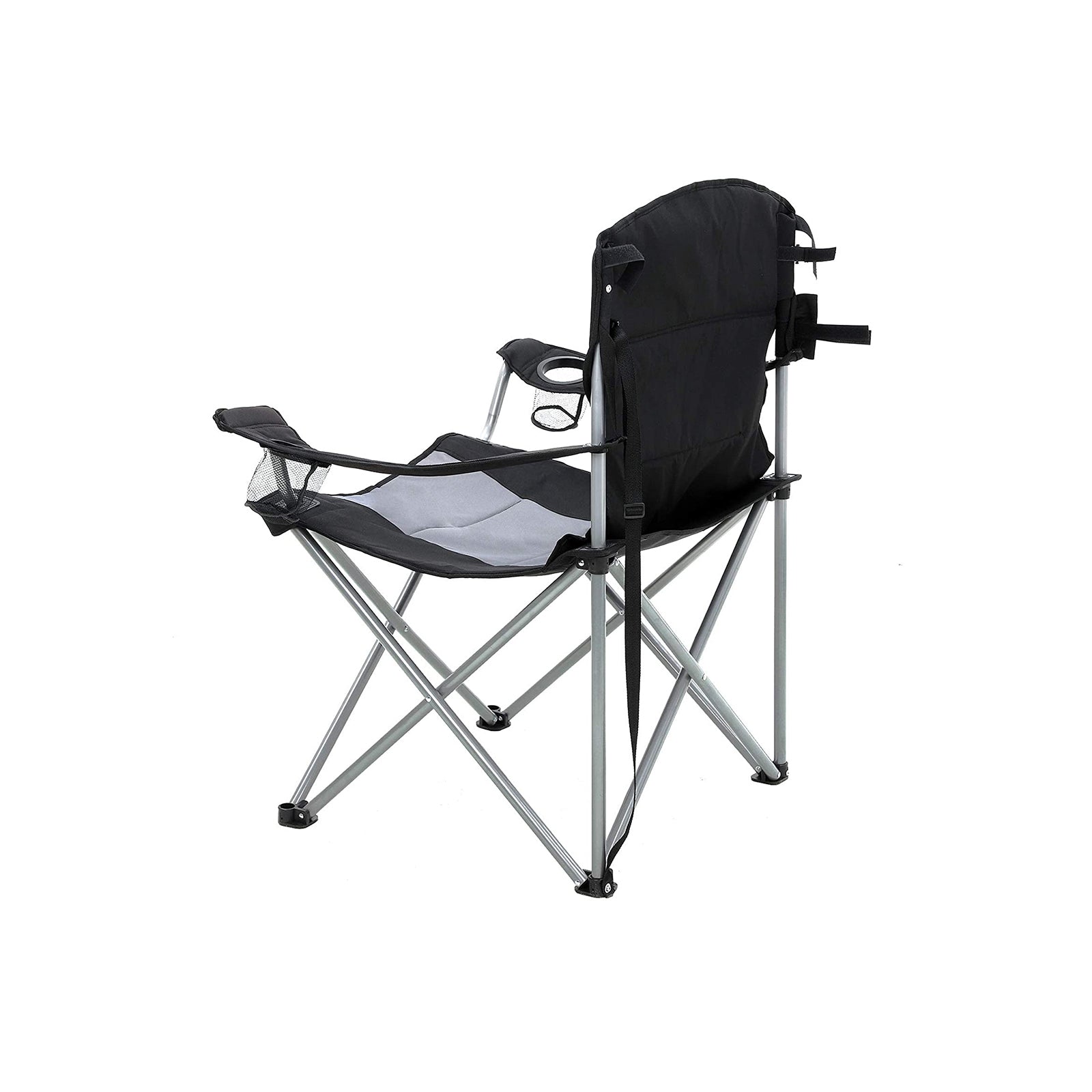 Folding Camping Chair – Sponge Padding – Black – Large and Comfortable