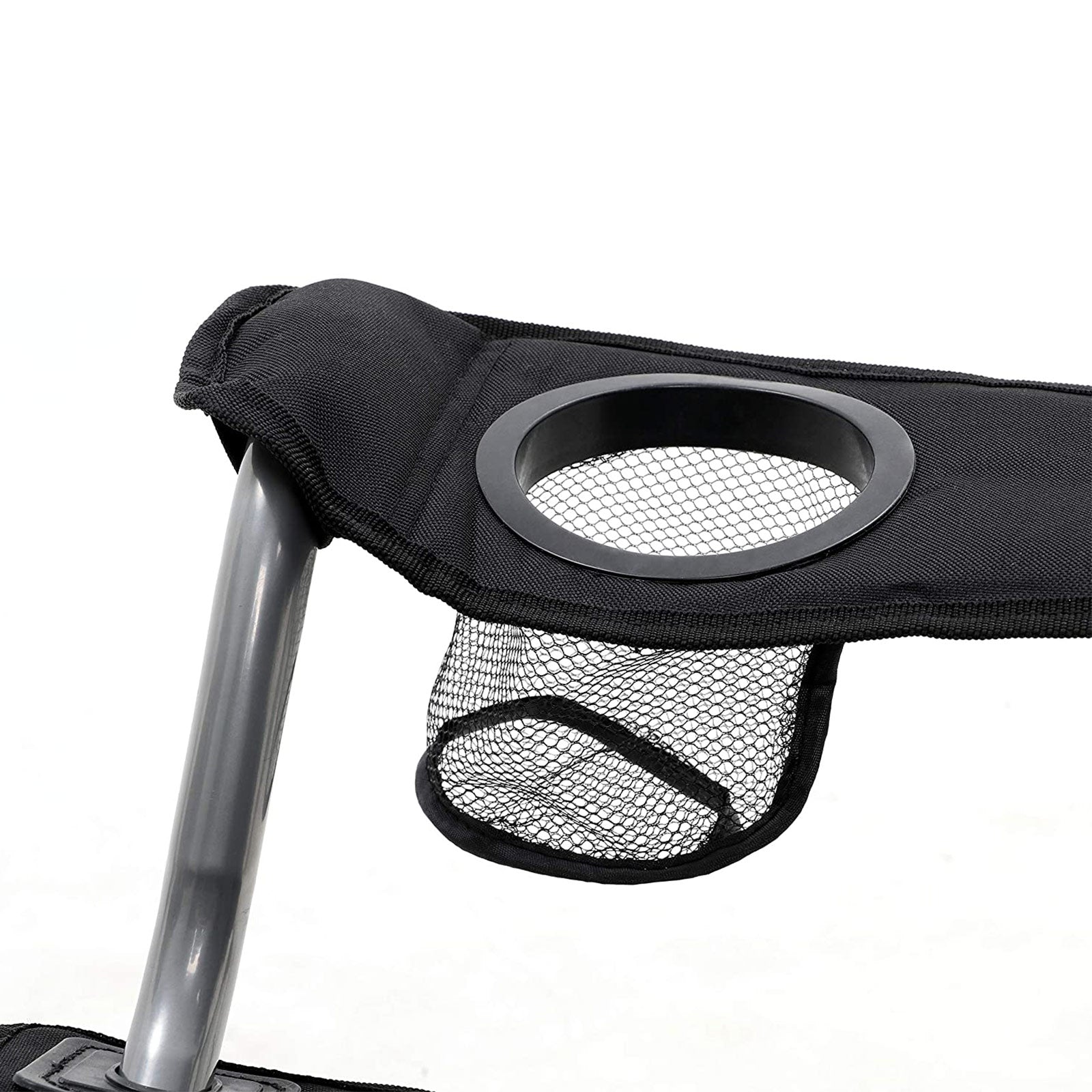 Folding Camping Chair – Sponge Padding – Black – Large and Comfortable