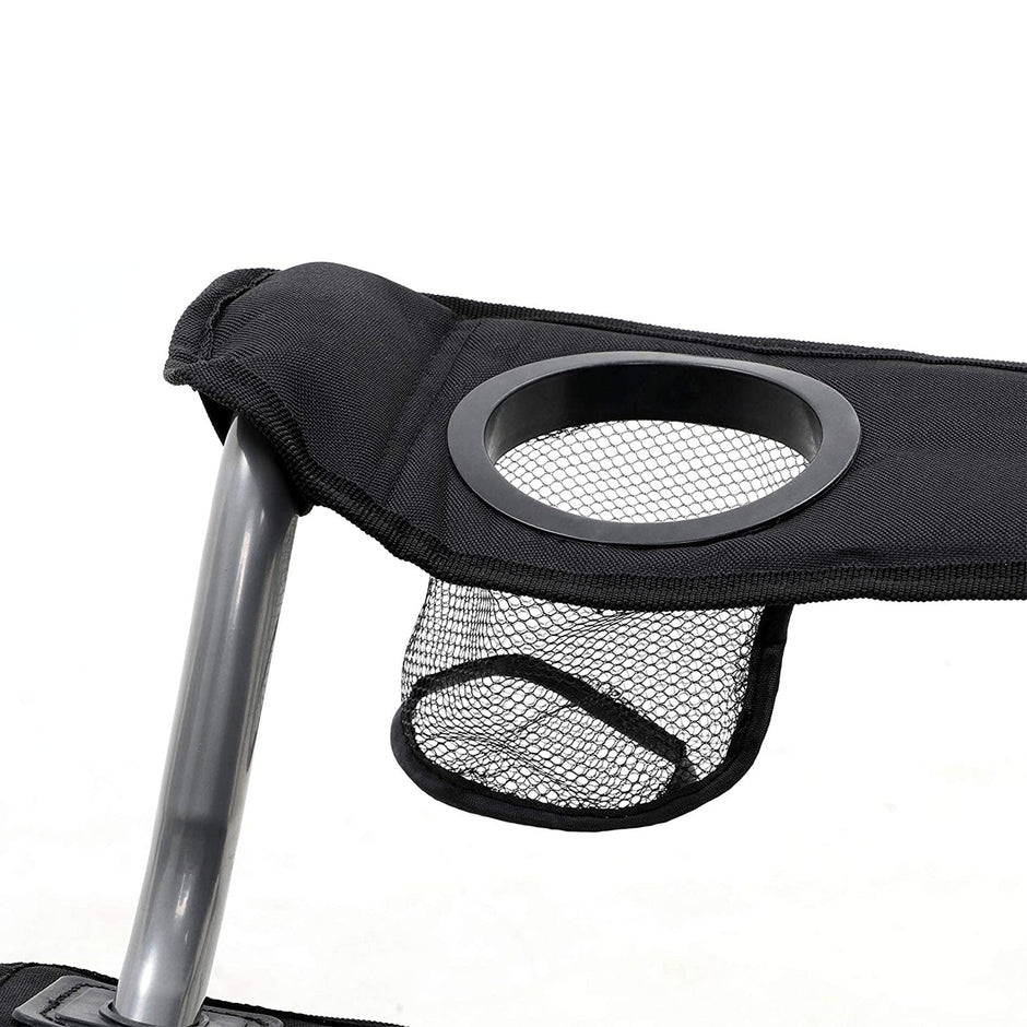 Folding Camping Chair – Sponge Padding – Black – Large and Comfortable