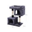 Cat Tree – Plush – Light Grey – 67 cm with Perch, 2 Caves, and Scratching Post