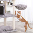 Cat Tree – Plush and Sisal – Smoky Grey – Multi-Level with Condos and Scratching Posts