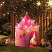 Playhouse Tent – Fabric – Pink and Yellow – Portable Pop Up Design for Indoor and Outdoor Use