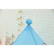 Portable Play Teepee – Fabric – White and Blue – Indoor and Outdoor Use
