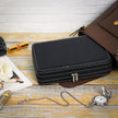 Portable Watch Travel Case – Fabric – Black – Zippered for 8 Watches