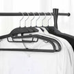 Coat Hangers – Plastic – Grey – Non-Slip Space Saving Design with 360° Rotating Hook, Set of 20