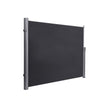 Retractable Side Awning – Fabric – Anthracite – Outdoor Privacy Protection 180 x 300 cm