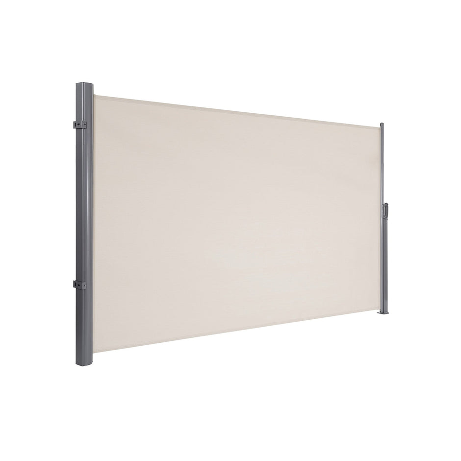 Side Awning – Aluminium – Smoke Grey – 180 x 350 cm Privacy Screen and Sun Shade