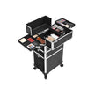 Professional Makeup Case – ABS – Black – 4-in-1 Design with Lockable Storage and Castors
