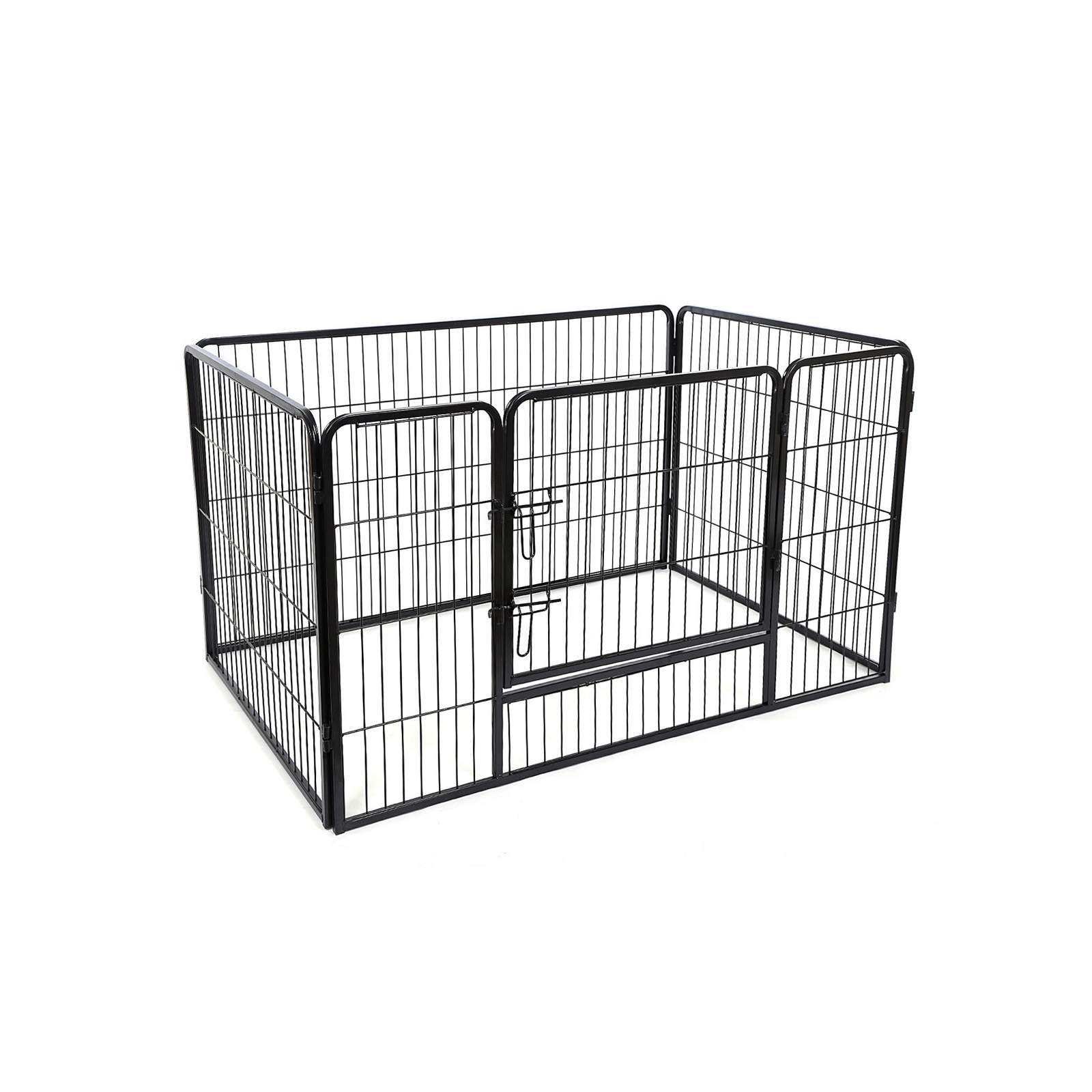 Puppy Playpen – Heavy Duty Metal – Black – Expandable 4-Panel Design
