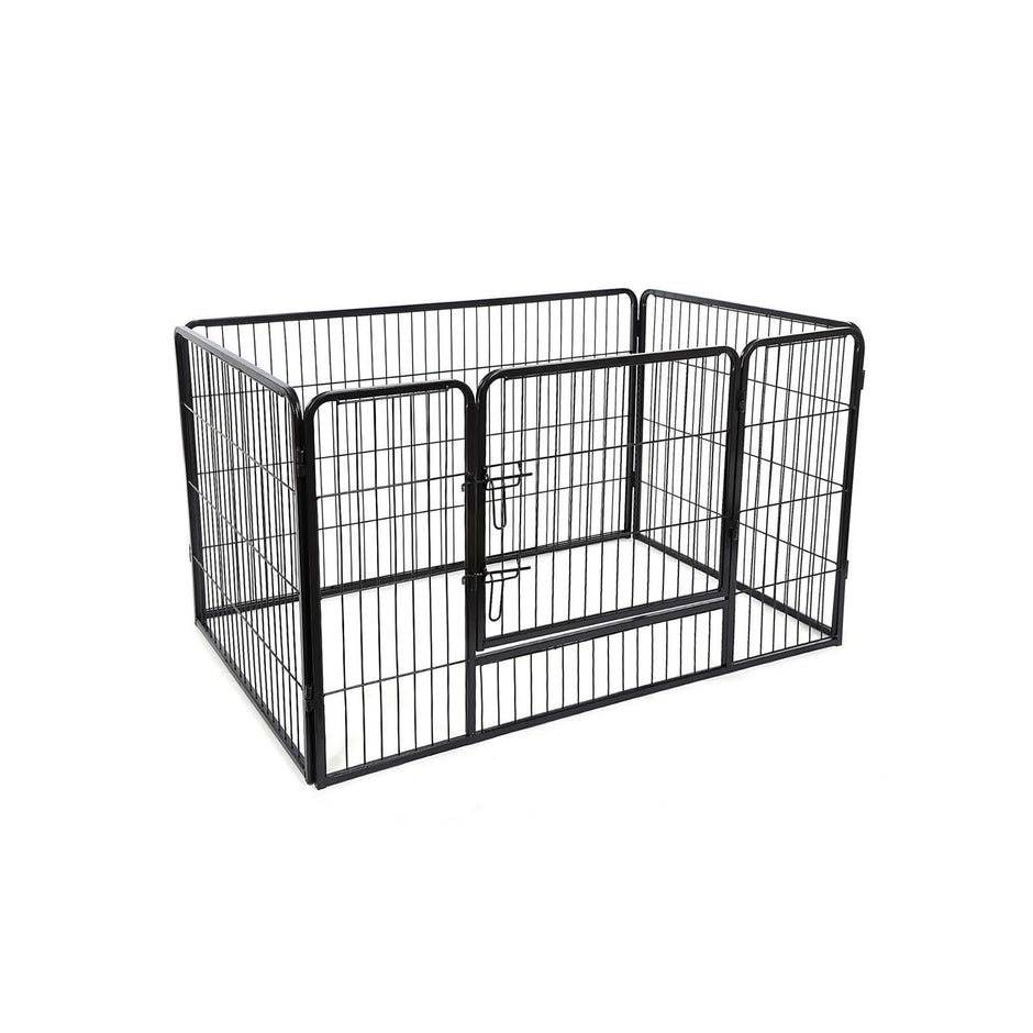 Puppy Playpen – Heavy Duty Metal – Black – Expandable 4-Panel Design