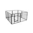 Heavy Duty Playpen – Metal – Black – 8 Panels, 80 x 80 cm
