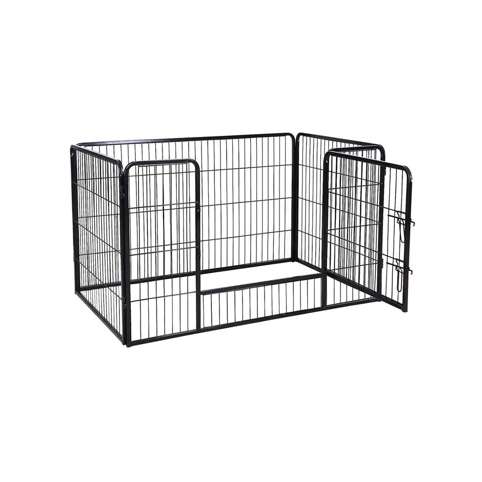 Puppy Playpen – Heavy Duty Metal – Black – Expandable 4-Panel Design