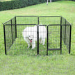 Heavy Duty Playpen – Metal – Black – 8 Panels, 80 x 80 cm