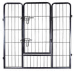 Heavy Duty Playpen – Metal – Black – 8 Panels, 80 x 80 cm
