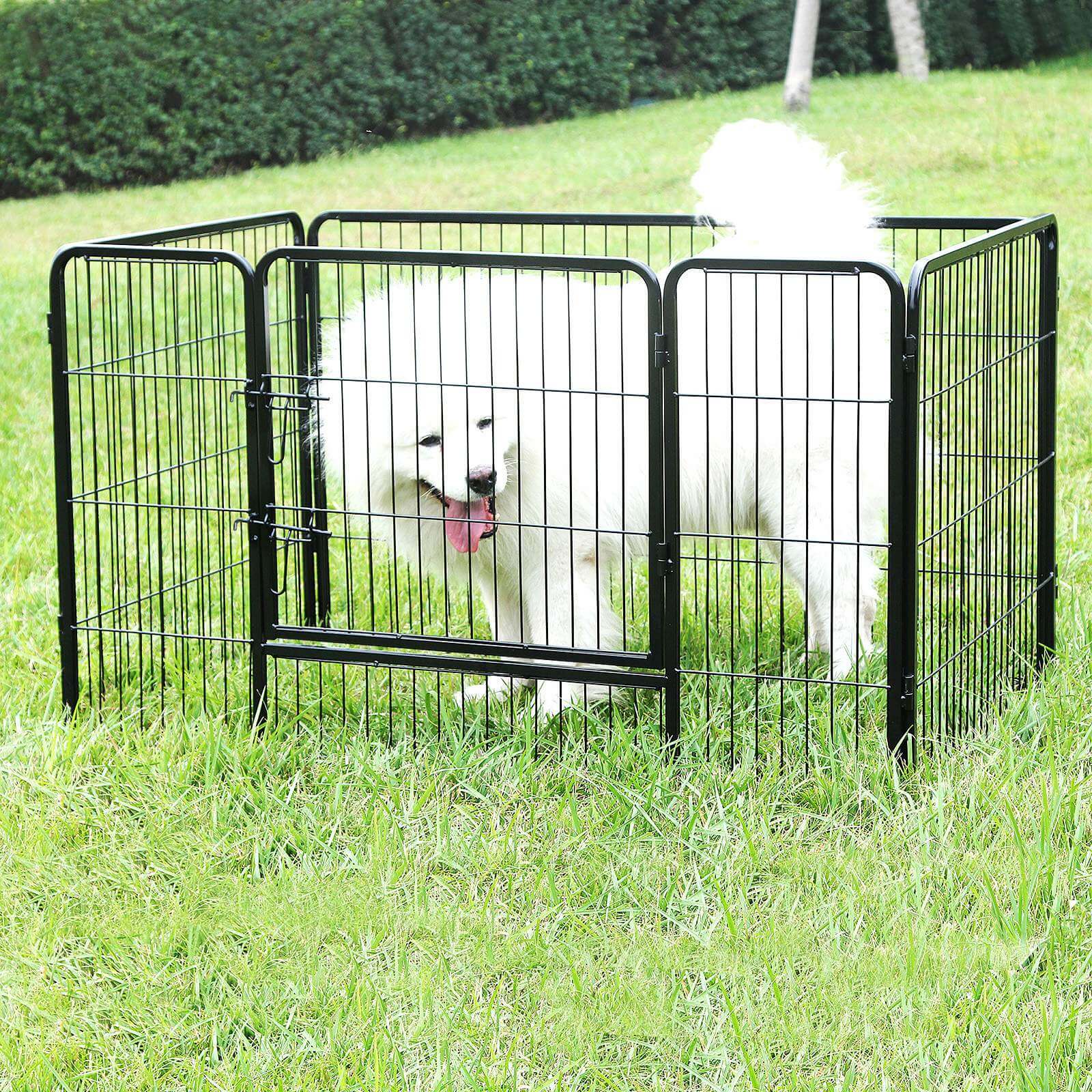 Puppy Playpen – Heavy Duty Metal – Black – Expandable 4-Panel Design