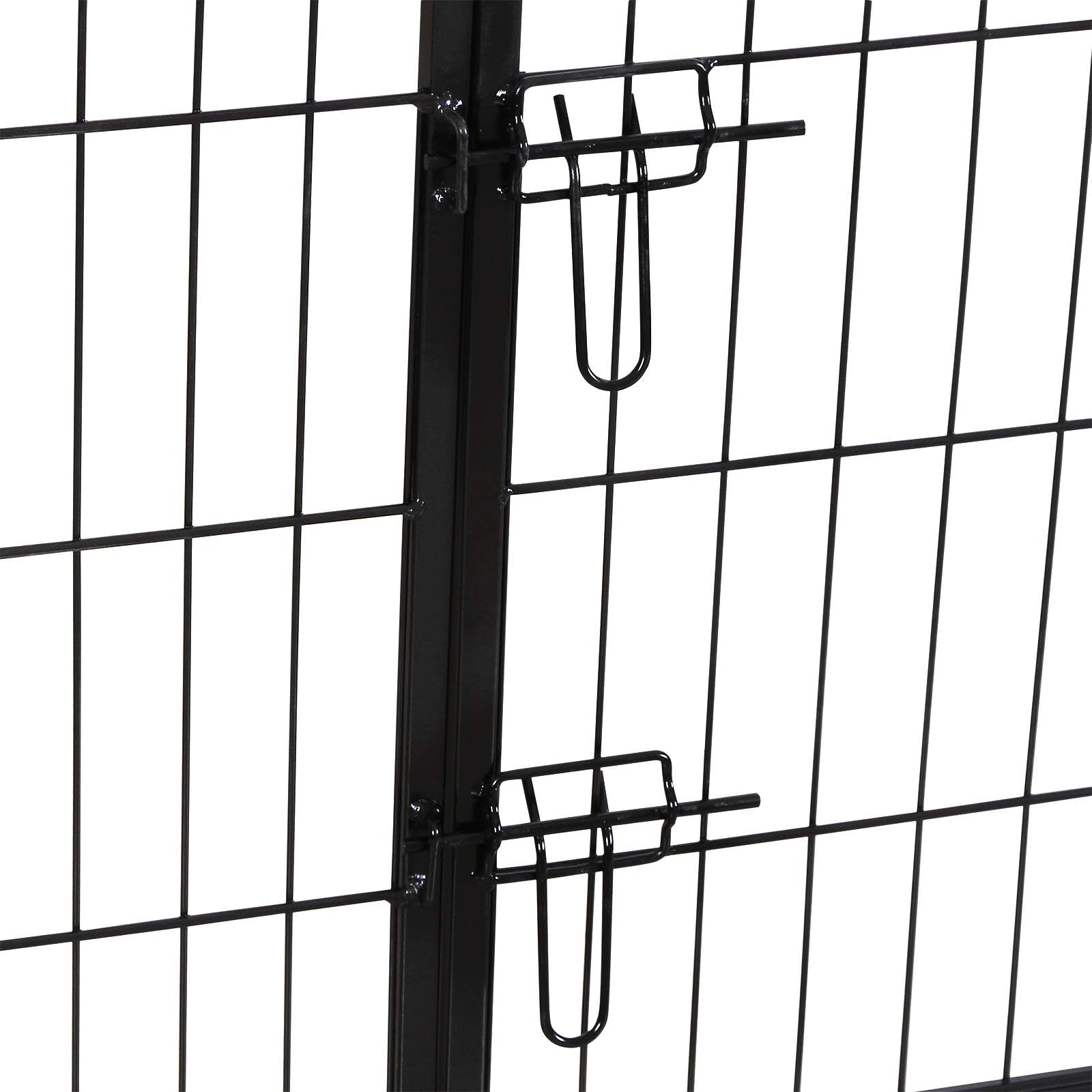 Heavy Duty Playpen – Metal – Black – 8 Panels, 80 x 80 cm