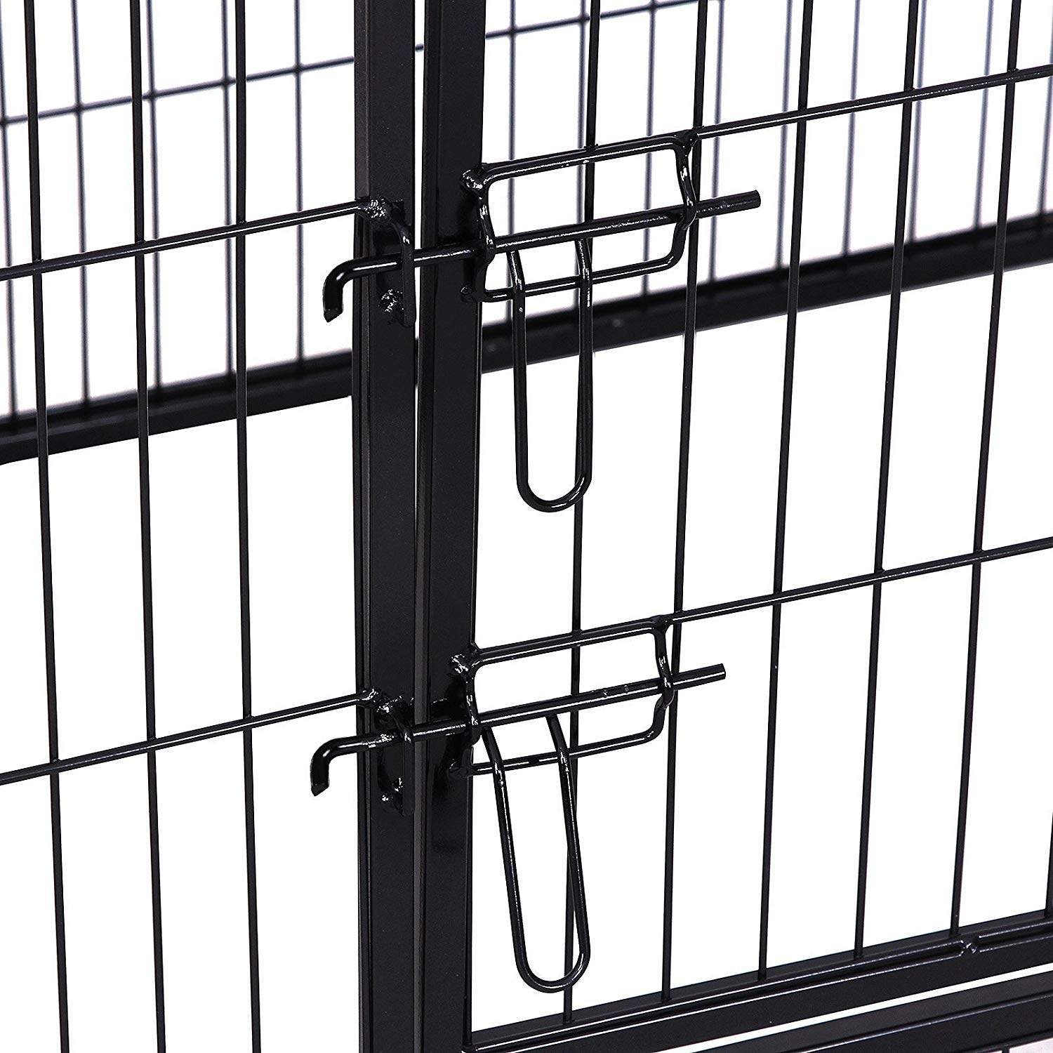 Puppy Playpen – Heavy Duty Metal – Black – Expandable 4-Panel Design