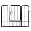 Heavy Duty Puppy Playpen – Metal – Black – 8 Panels, 80 x 60 cm