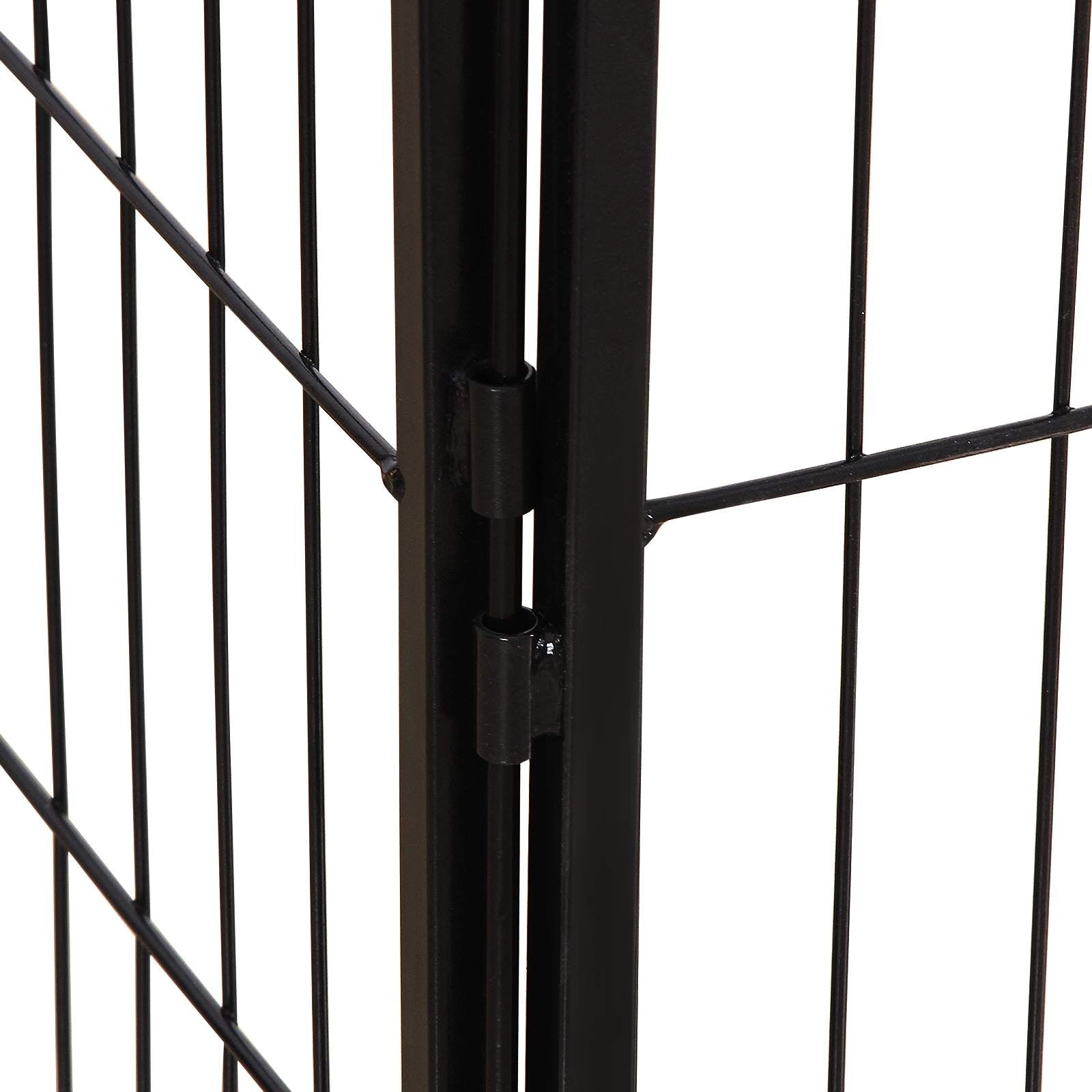 Heavy Duty Playpen – Metal – Black – 8 Panels, 80 x 80 cm