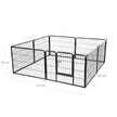 Heavy Duty Puppy Playpen – Metal – Black – 8 Panels, 80 x 60 cm