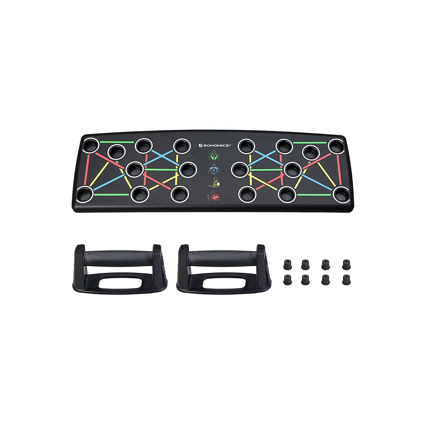 Push Up Board – Plastic – Black – Multifunctional 14-in-1 Exercise Tool