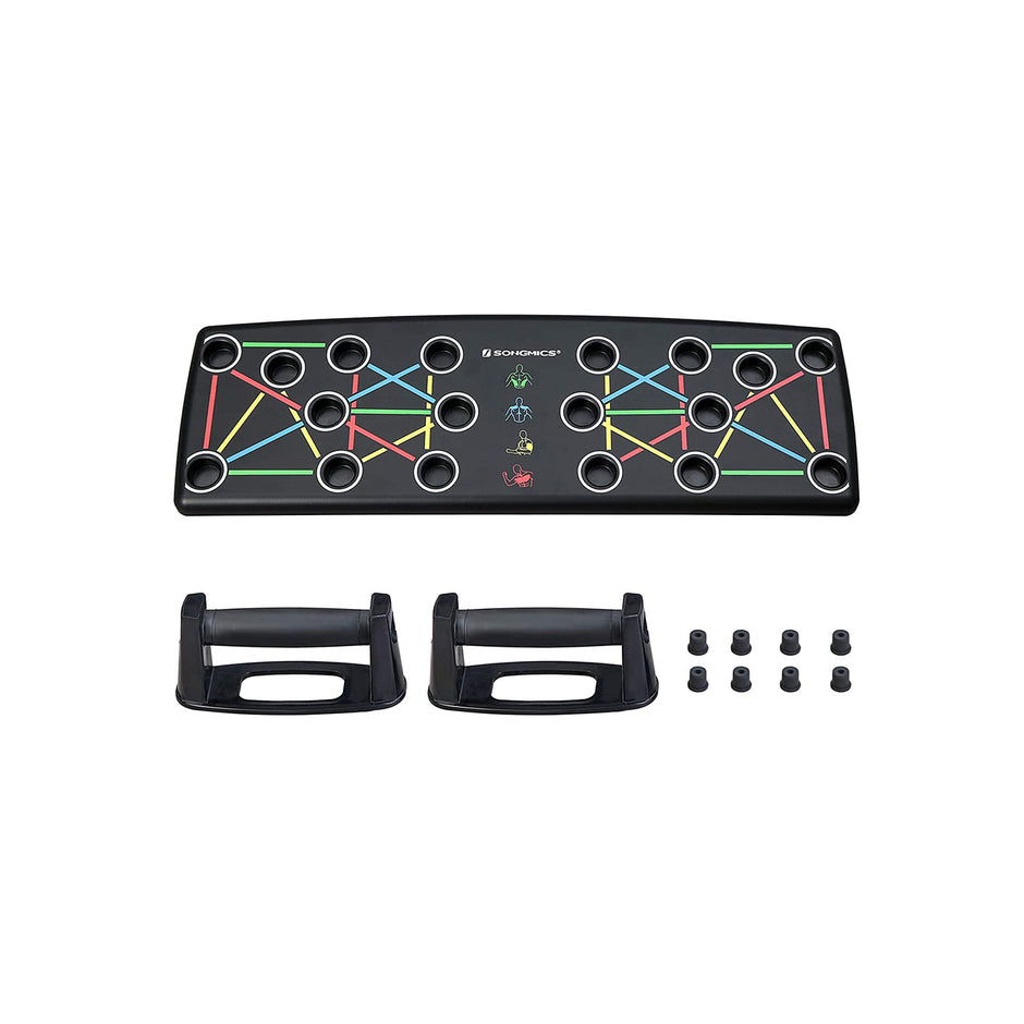 Push Up Board – Plastic – Black – Multifunctional 14-in-1 Exercise Tool