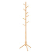 Wooden Coat Stand – Solid Wood – Black – Free Standing with 8 Hooks