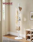 Coat Rack – Solid Wood – Cloud White – 8 Hooks for Entryway and Hallway