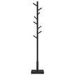 Free Standing Coat Rack – Solid Wood – White – 8 Hooks for Coats, Hats, and Bags