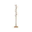 Free Standing Coat Rack – Solid Wood – White – 8 Hooks for Coats, Hats, and Bags