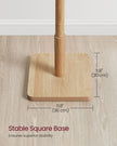 Free Standing Coat Rack – Solid Wood – White – 8 Hooks for Coats, Hats, and Bags
