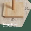 Free Standing Coat Rack – Solid Wood – Natural Beige – 8 Hooks, Adjustable Height