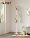 Free Standing Coat Rack – Solid Wood – White – 8 Hooks for Coats, Hats, and Bags