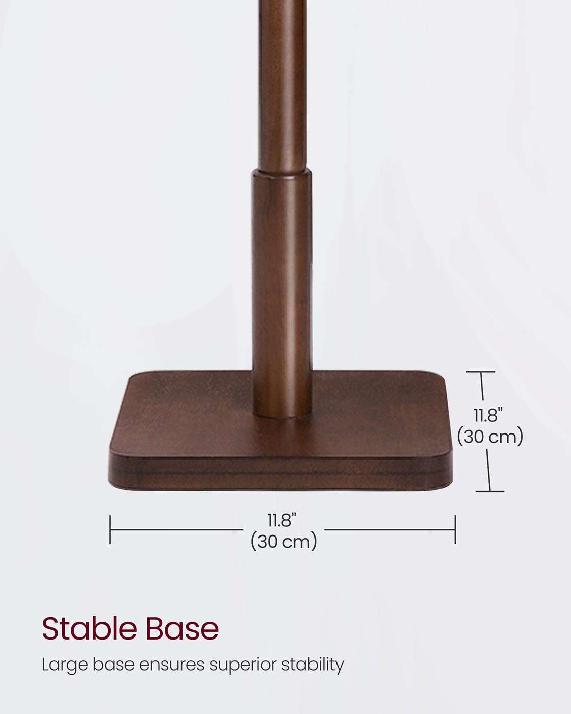 Coat Rack – Solid Wood – Dark Walnut – Free Standing with 8 Hooks