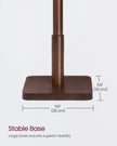 Coat Rack – Solid Wood – Dark Walnut – Free Standing with 8 Hooks